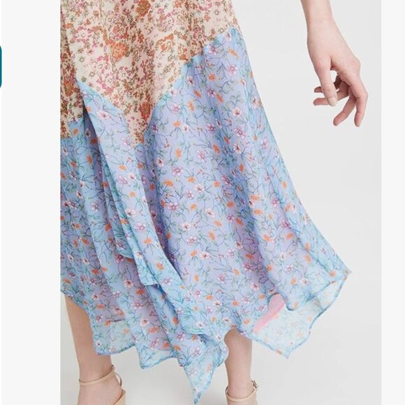 Ramy Brook Isabel Floral Handkerchief Dress Horizon Rose Pink Combo, 6 - Picture 6 of 13